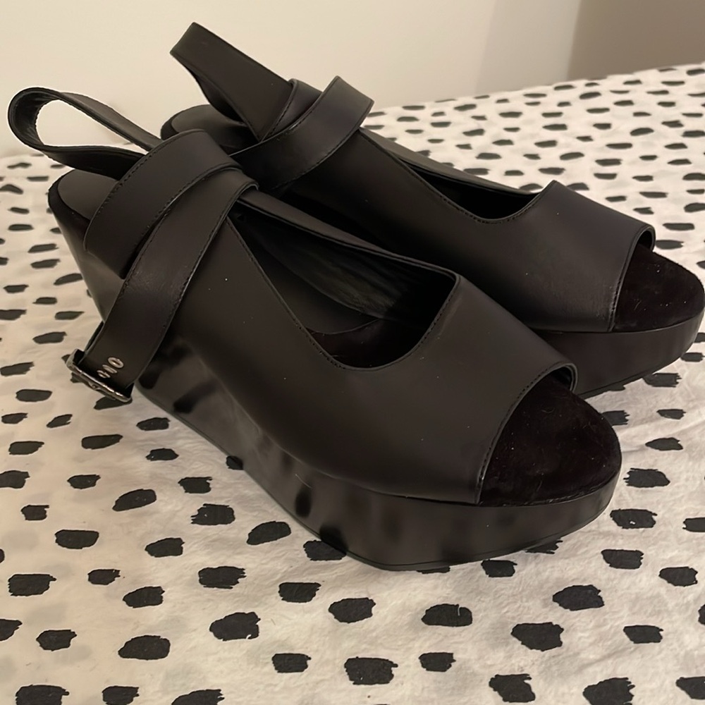 Rachel Comey CERES Wedge all Black size 9 runs small more 8.5